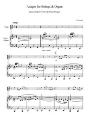 Adagio in G Minor, for Violin and Piano
