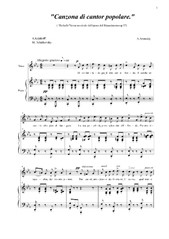 Canzona di cantor popolare dall'opera 'Raffaello'