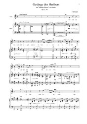 Schubert - Gesänge des Harfners in a minor, for Voice&Piano